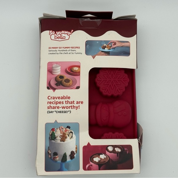 So Yummy Bella Chocolate Mold Set Silicone Santa, Candy Canes, Snowflakes.. - Picture 3 of 5